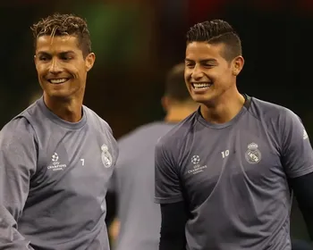 Cristiano Ronaldo x James Rodríguez: parceria rendeu sete títulos em Madri