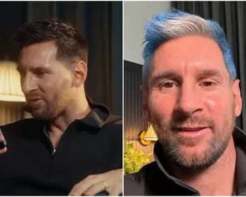 Em clima de pré-Copa, Messi "pinta" o cabelo com cores da Argentina
