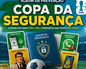PCAL lança álbum de figurinhas para alertar população sobre golpes virtuais e fraudes