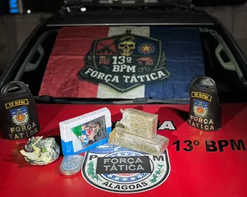 PM apreende mais de 2 kg de drogas enterradas em grota no Feitosa