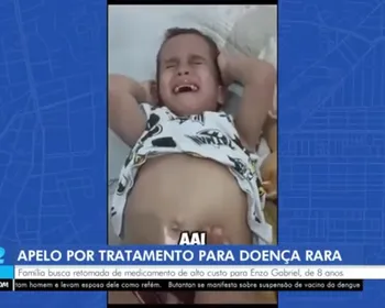 Há 1 ano sem remédio, menino com doença rara piora em São José da Laje e família faz apelo urgente