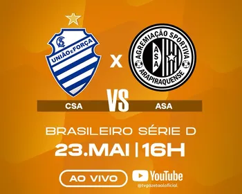 TV Gazeta e Metrópoles transmitem CSA x ASA; saiba onde assistir