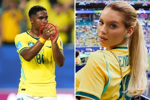 
				Endrick usa esparadrapo no dedo durante jogo do Brasil na Copa e detalhe chama atenção
			
			