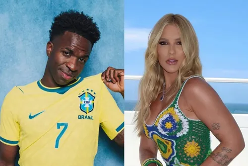 
				Vini Jr. interage com Virginia em dia de jogo do Brasil
			
			