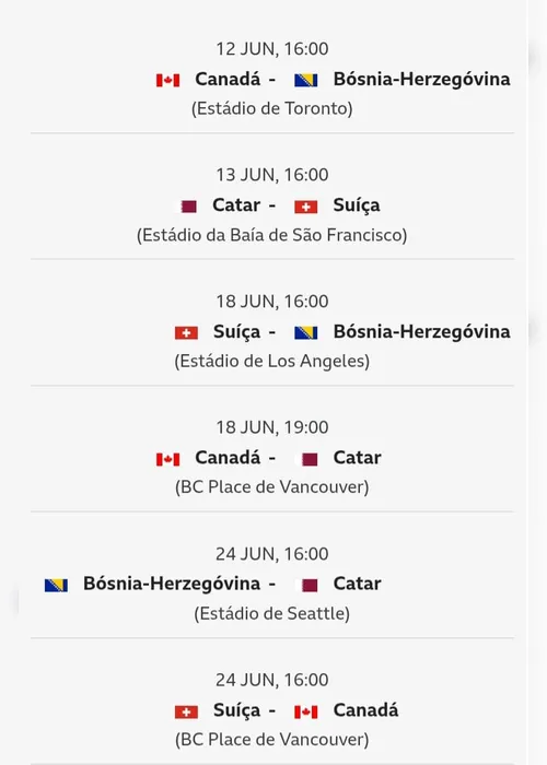 
				Copa do Mundo 2026: confira a tabela de jogos, horário e datas
			
			