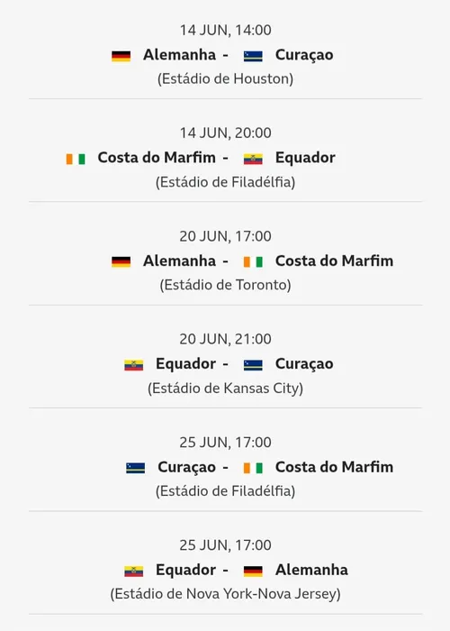 
				Copa do Mundo 2026: confira a tabela de jogos, horário e datas
			
			