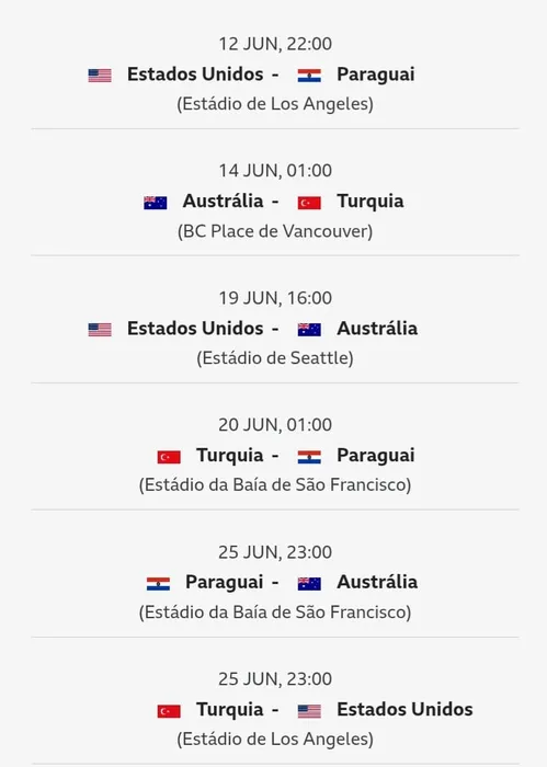 
				Copa do Mundo 2026: confira a tabela de jogos, horário e datas
			
			