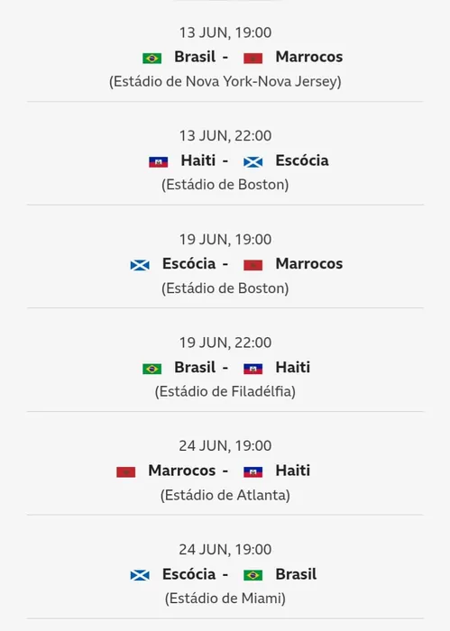
				Copa do Mundo 2026: confira a tabela de jogos, horário e datas
			
			