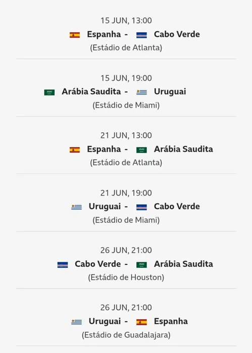 
				Copa do Mundo 2026: confira a tabela de jogos, horário e datas
			
			