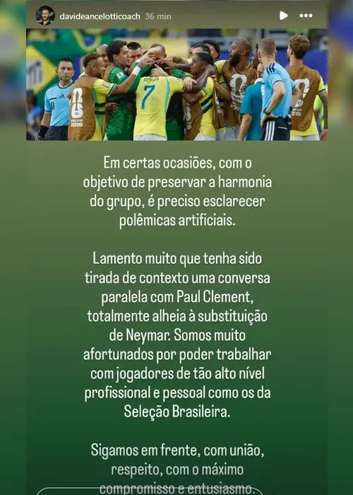 
				Davide Ancelotti nega polêmica envolvendo Neymar: 'Respeito'
			
			