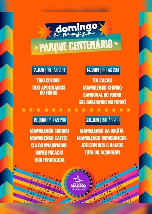 
				Domingo é Massa entra no clima junino com forró e teatro de bonecos no Parque Centenário
			
			