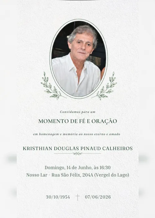 
				Familiares realizam momento de fé em homenagem a Kristhian Calheiros em Maceió
			
			