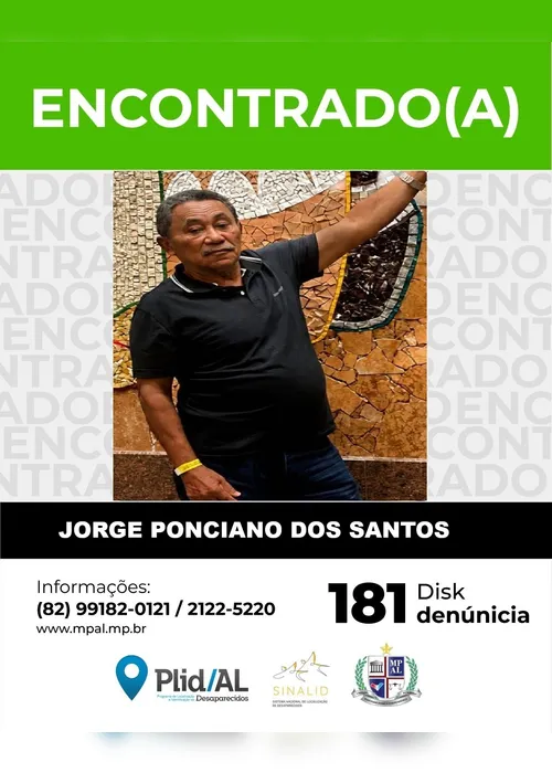 
				Idoso que desapareceu após sair para fazer exames é encontrado em Arapiraca
			
			