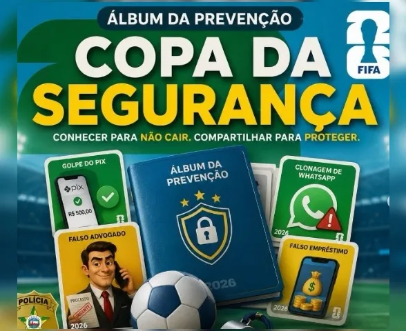 PCAL lança álbum de figurinhas para alertar população sobre golpes virtuais e fraudes