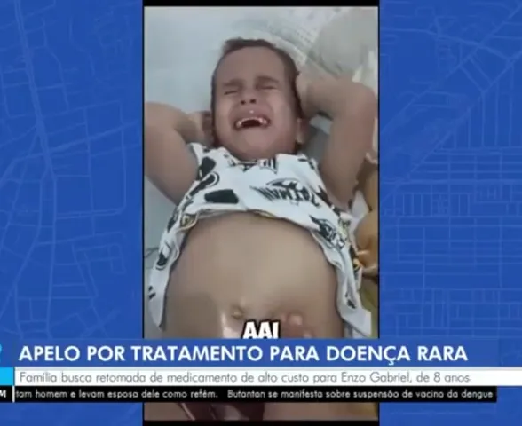 Há 1 ano sem remédio, menino com doença rara piora em São José da Laje e família faz apelo urgente
