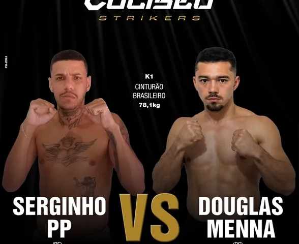 Serginho PP e Douglas Menna fazem o sétimo duelo do Coliseu Strikers