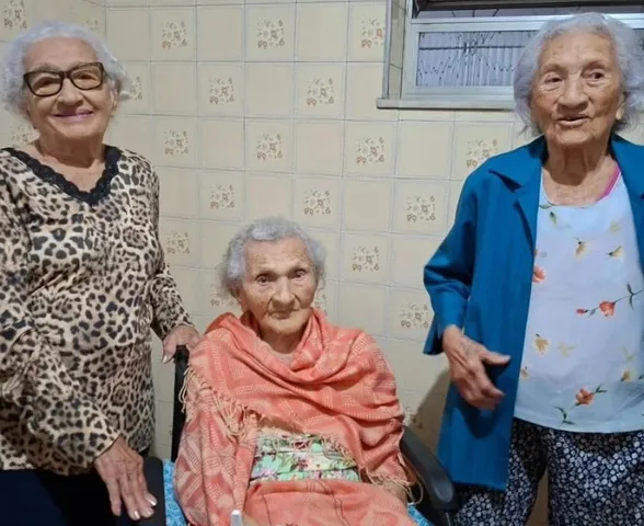 Três brasileiras formam o trio de irmãs mais velhas do mundo
