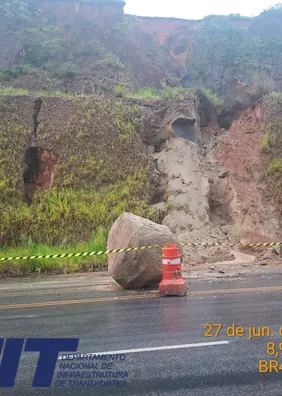 DNIT inicia limpeza após queda de pedras na BR-416 e aguarda estiagem para obras