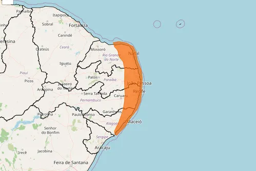
				Inmet emite dois alertas de chuvas intensas para Alagoas neste sábado
			
			