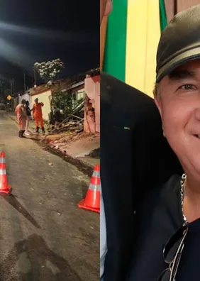 Caminhão de Amado Batista perde controle e invade casas