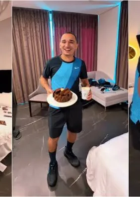 Na Austrália, João Gomes ganha homenagem de aniversário da esposa