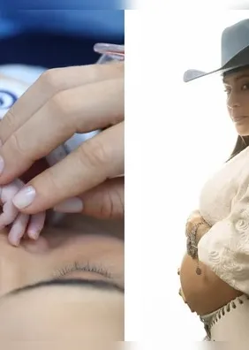 Nasce Dom, primeiro filho da cantora Lauana Prado com Tati Dias: 'Em meus braços'