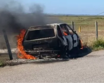 Avô e neta de 5 anos morrem carbonizados após carro atingir poste