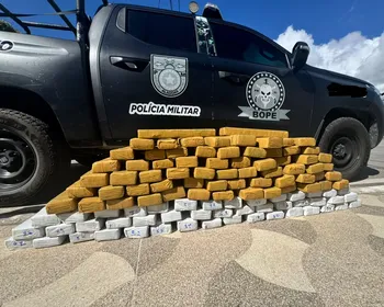 Bope apreende quase 100kg de maconha escondidos em carreta na divisa de AL e SE