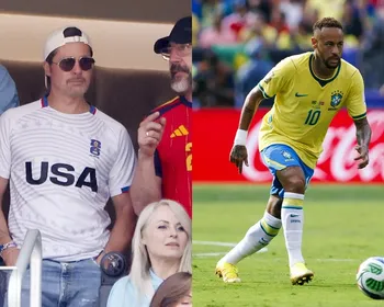 Brad Pitt promete aulas para ensinar Neymar a fingir melhor nas faltas