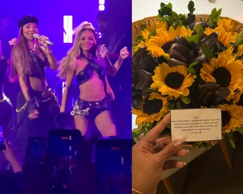 Brunna volta a se apresentar como bailarina de Ludmilla em show e ganha mimo da esposa