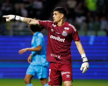 Gabriel Brazão, goleiro do Santos, provoca torcida e comissão do Vasco