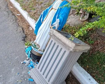 Imagem de Nossa Senhora é danificada em ato de vandalismo na Jatiúca