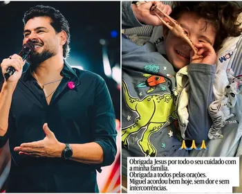 Sertanejo Cristiano celebra melhora do filho após picada de escorpião