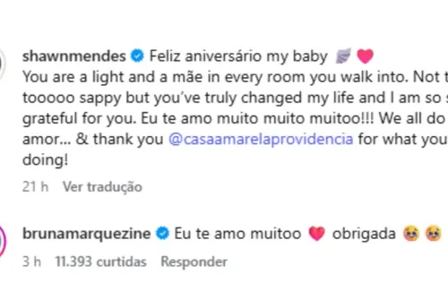
				Bruna Marquezine reage à declaração de Shawn Mendes: 'Te amo muito'
			
			
