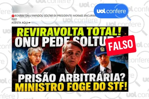 
				É falso que a ONU determinou a soltura de Bolsonaro
			
			