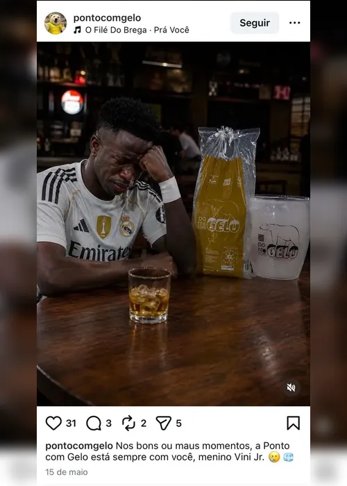 
				Irmã do presidente da CBF usa imagem de Neymar e Vini em anúncio de gelo sem autorização
			
			