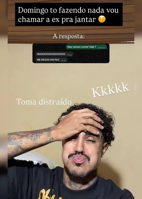 
				MC Livinho chama ex para jantar e leva invertida: "Toma, distraído"
			
			