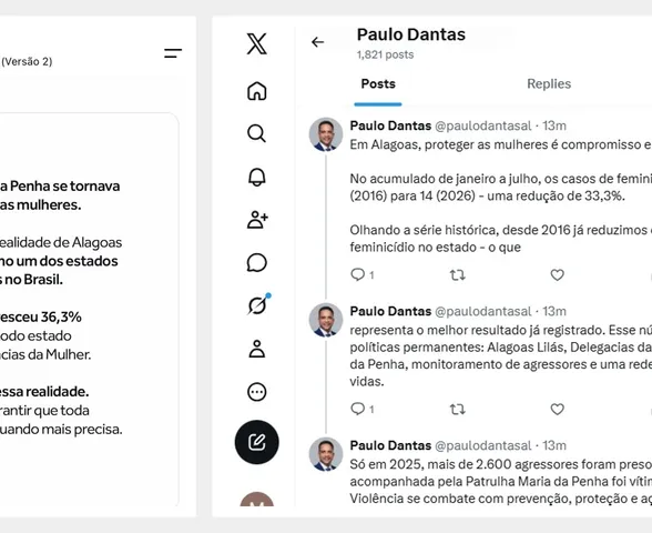 Paulo rebate críticas de JHC e aponta menor índice de feminicídios da série histórica