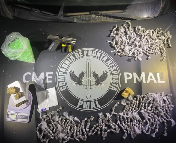 PM prende homem com pistola, crack e mais de 1 kg de maconha em Colônia Leopoldina
