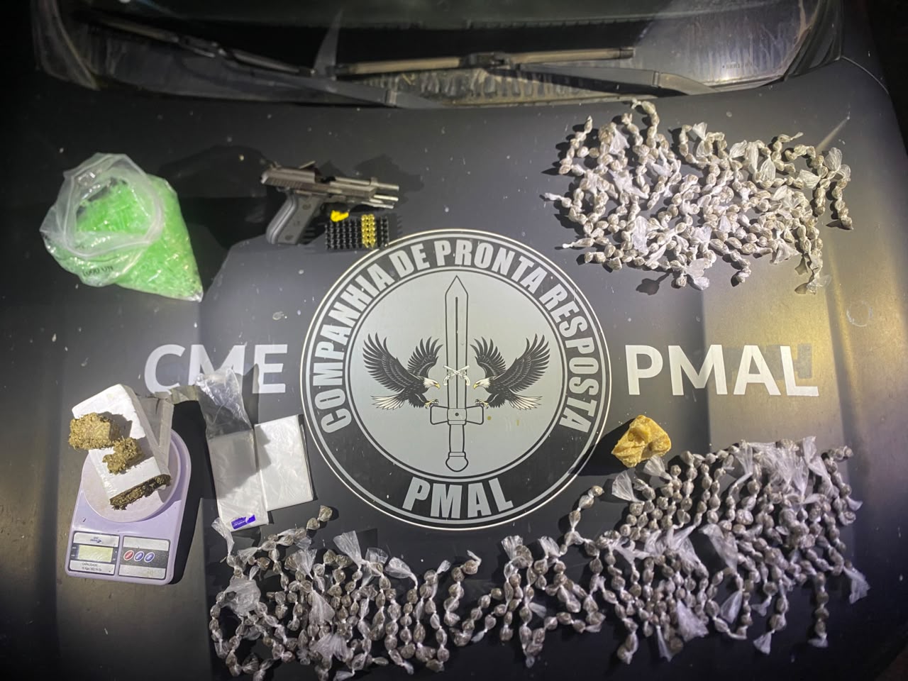 PM prende homem com pistola, crack e mais de 1 kg de maconha em Colônia Leopoldina