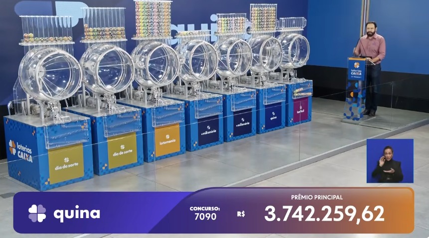 Quina acumula e prêmio vai a R$ 4,6 milhões; veja resultado do concurso 7090