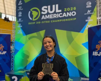 Alagoana Yasmim Sanae conquista bronze no Sul-Americano de Jiu-Jítsu
