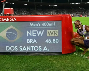 Alison dos Santos quebra recorde mundial dos 400m com barreiras
