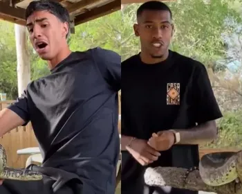 Com cobras e sustos, Vitor Reis e Rayan visitam santuário na Austrália