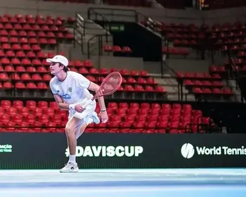 Copa Davis: com João Fonseca, Brasil inicia treinos para duelo diante da Suíça