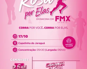 Corrida Movimento Rosa por Elas será realizada em outubro; veja como participar