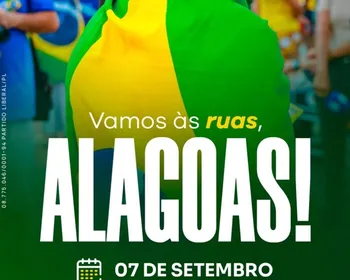 Maceió terá mobilização do 7 de Setembro contra Lula e Alexandre de Moraes