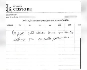 Mulher denuncia agressões do marido em prontuário médico: "Socorro"