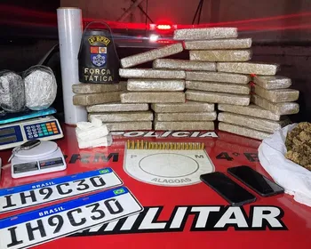 PM apreende mais de 22 kg de drogas e 20 munições no Petrópolis