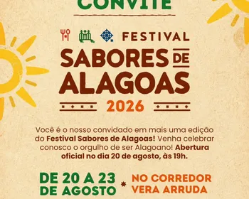 Sabores de Alagoas começa nesta quinta com gastronomia, saúde, cultura e empreendedorismo